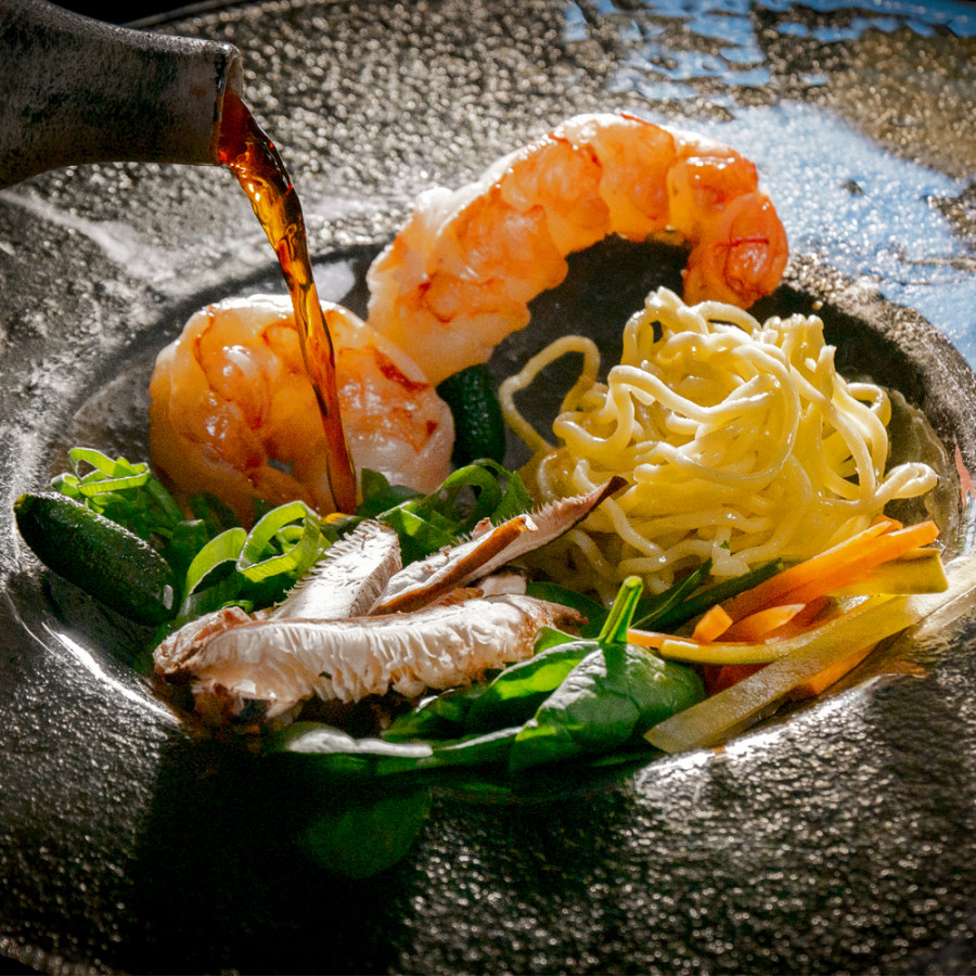 Рамен с червени аржентински скариди